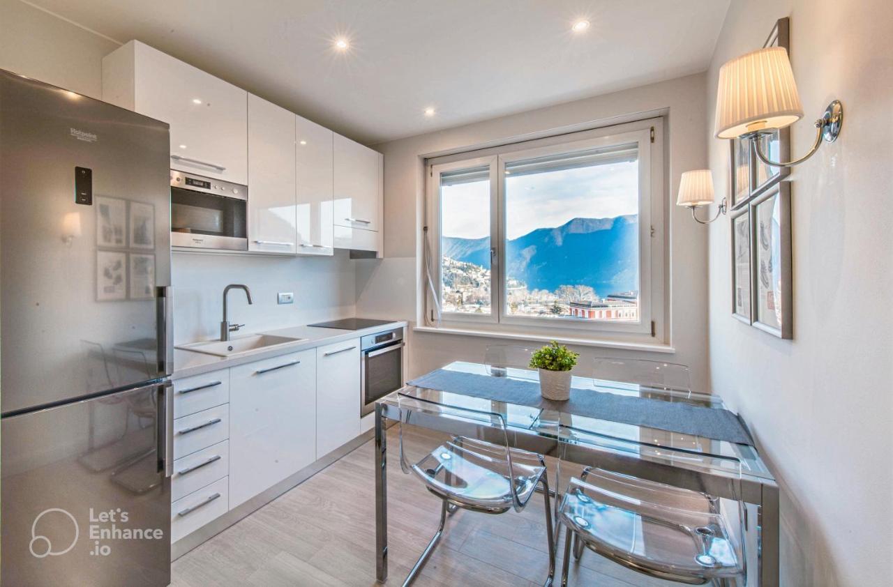 Lakeview Panorama Penthouse With Washer & Dryer Lugano Eksteriør billede